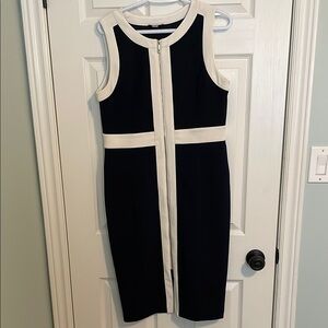 EUC Tommy Hilfiger Zip Front Scuba Dress. Size 12.
